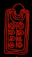 eines der zahlreichen Schildsymbole in dem Langgrab der Muttergottheit